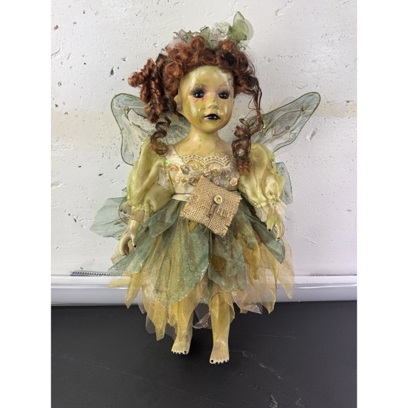 Haunted Fairy Spooky Halloween Decor Upcycled Vintage Geppedo Doll - Picture 1 of 8